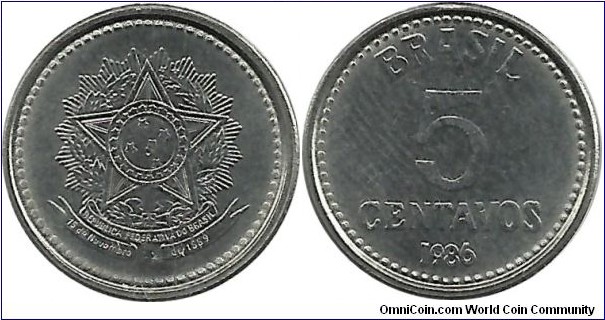 Brasil 5 Centavos 1986
