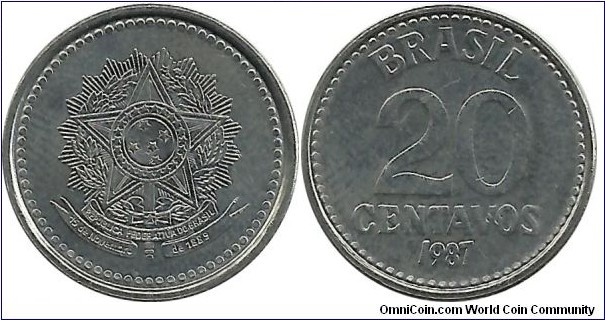 Brasil 20 Centavos 1987