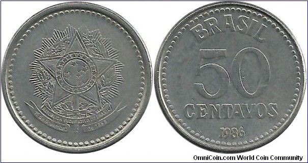 Brasil 50 Centavos 1986