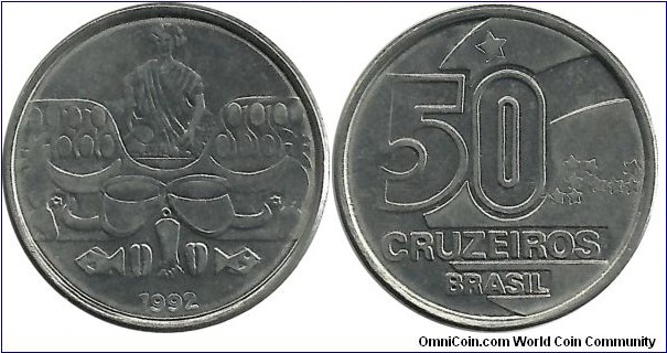 Brasil 50 Cruzeiros 1992