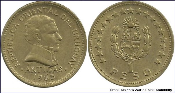 Uruguay 1 Peso 1965