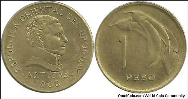 Uruguay 1 Peso 1968