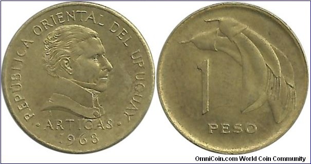 Uruguay 1 Peso 1968