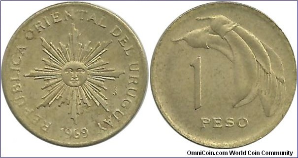 Uruguay 1 Peso 1969