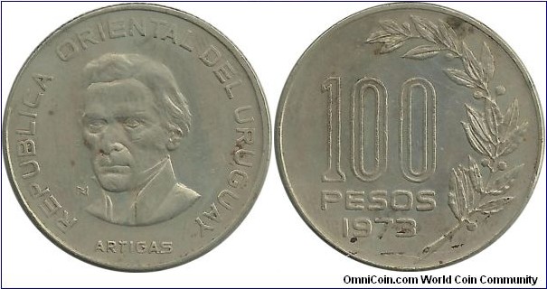 Uruguay 100 Pesos 1973