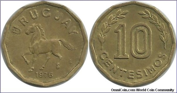 Uruguay 10 Centesimos 1976