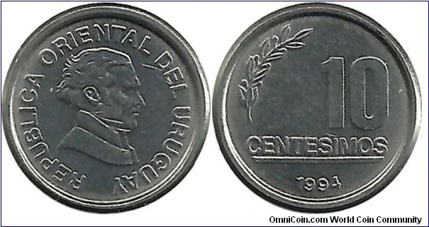 Uruguay 10 Centesimos 1994