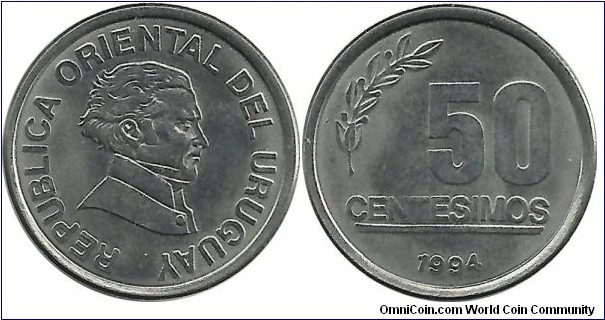 Uruguay 50 Centesimos 1994