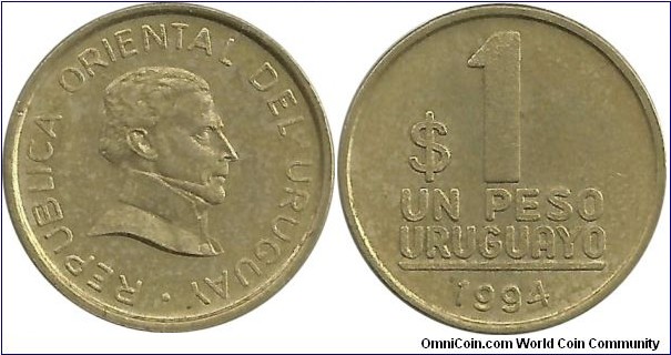 Uruguay 1 Peso Uruguayo 1994