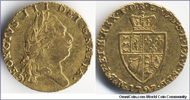 1/2 Guinea 1797,
George III. 
spade reverse,
Australian Proclamation Coin,
PC2