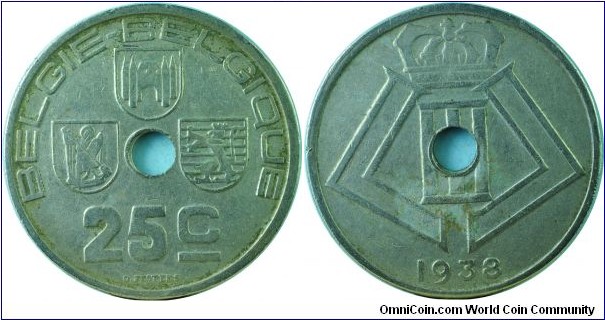 Belgium25Centimes-Belgie-Belgique-(km---)-1938