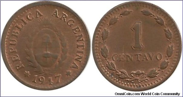 Argentina 1 Centavo 1947