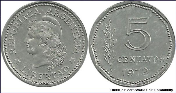 Argentina 5 Centavos 1972