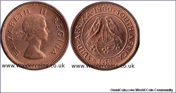 Elizabeth II Bronze 1/4 D (Farthing)