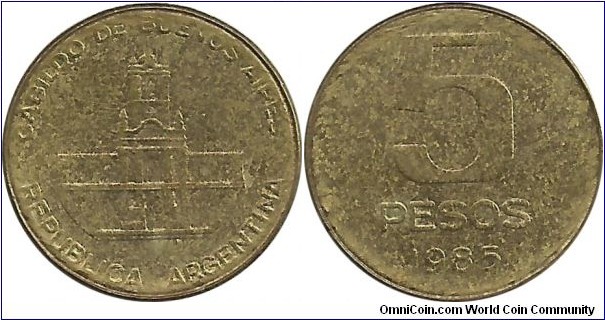 Argentina 5 Pesos 1985