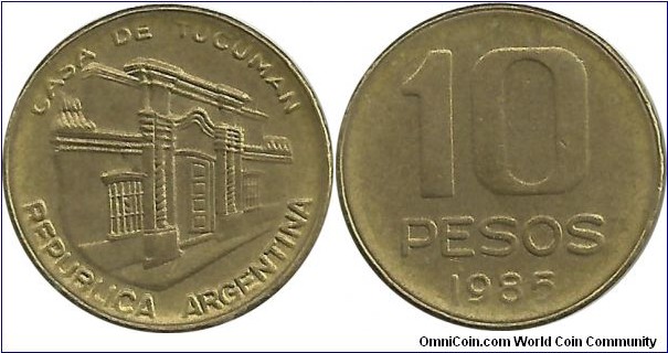 Argentina 10 Pesos 1985