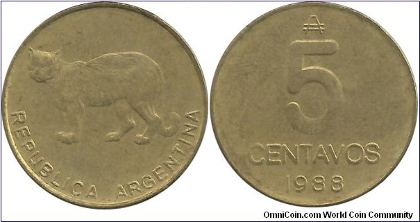 Argentina 5 Centavos 1988