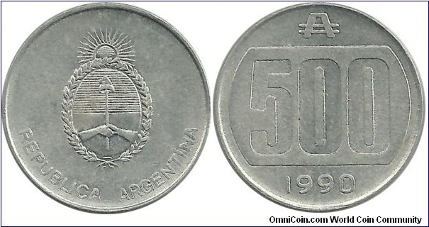 Argentina 500 Australes 1990