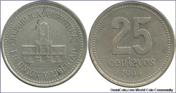 Argentina 25 Centavos 1994