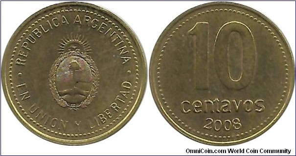 Argentina 10 Centavos 2008