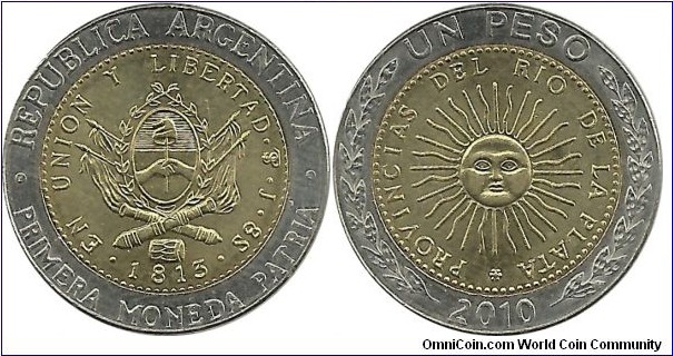 Argentina 1 Peso 2010
