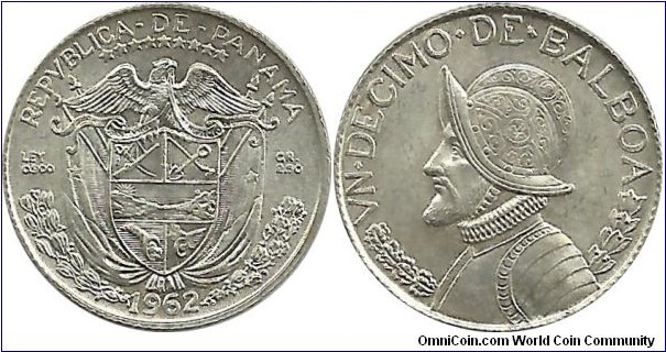 Panama 1 Decimo 1962