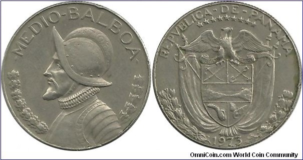 Panama ½ Balboa 1973