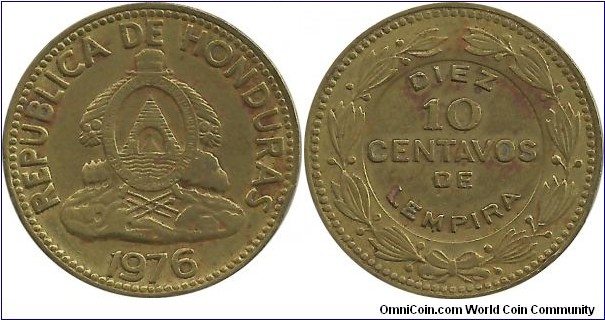 Honduras 10 Centavos 1976