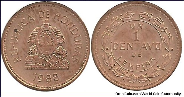 Honduras 1 Centavo 1988