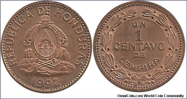 Honduras 1 Centavo 1992