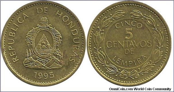 Honduras 5 Centavos 1995