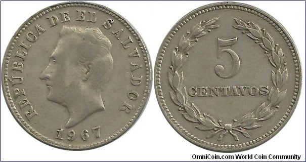 ElSalvador 5 Centavos 1967