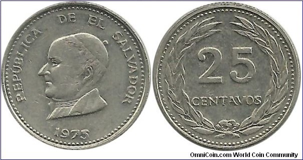 ElSalvador  25 Centavos 1975