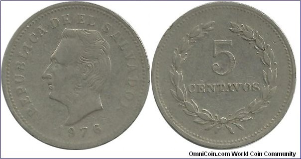 ElSalvador  5 Centavos 1976
