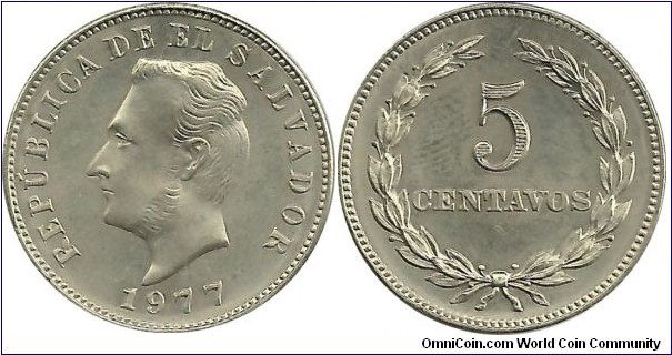 ElSalvador  5 Centavos 1977