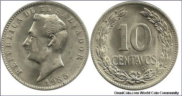 ElSalvador  10 Centavos 1985