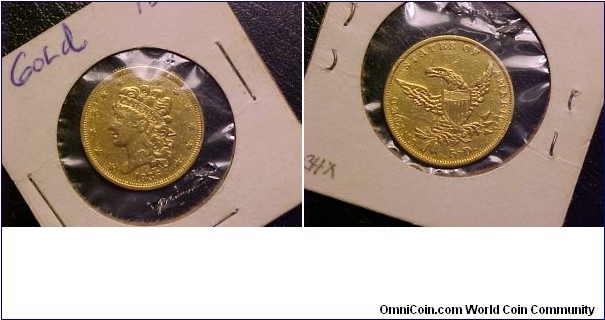 A nice XF example of a classic head half eagle.