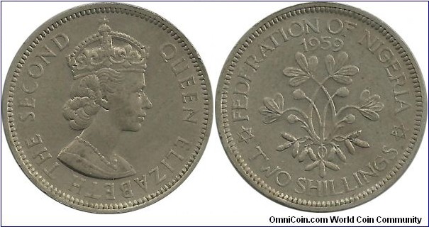 Federation of Nigeria 2 Shillings 1959