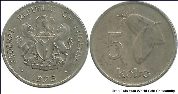 Nigeria 5 Kobo 1973