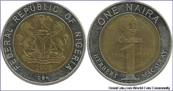 Nigeria 1 Naira 2006