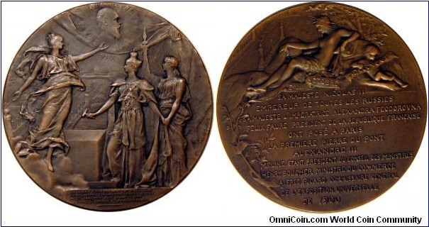 Dedication of the bridge of Alexander II (pont de Alexander) in Paris