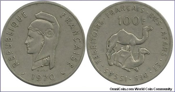French Afars & Issas 100 Francs 1970
