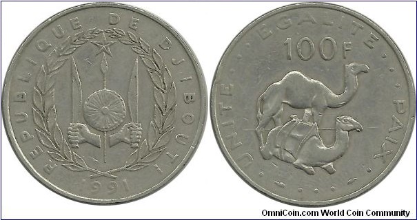 Djibouti 100 Francs 1991