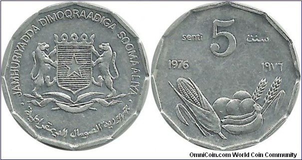 Somali 5 Senti 1976