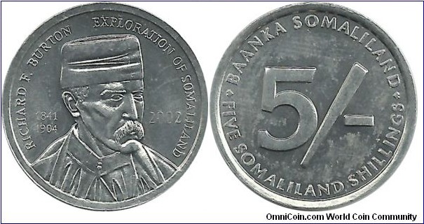 Somaliland 5 Shillings 2002