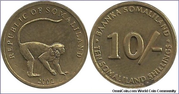 Somaliland 10 Shillings 2002