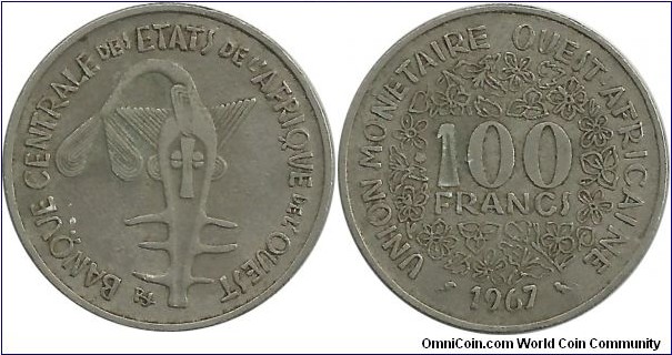 WestAfrican States 100 Francs 1967