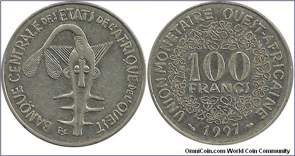 WestAfrican States 100 Francs 1997