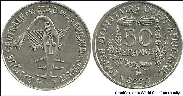 WestAfrican States 50 Francs 2000