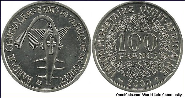 WestAfrican States 100 Francs 2000